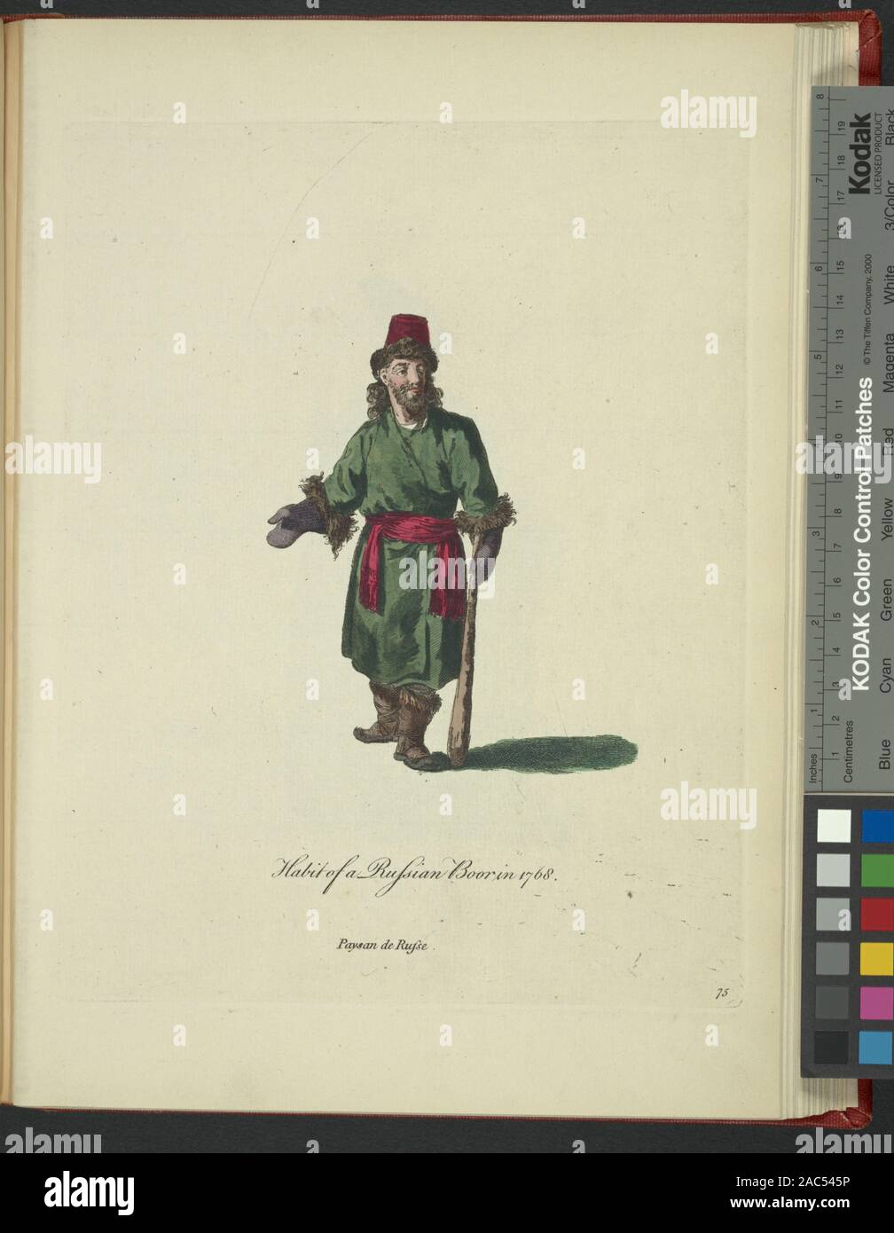 Habit of a Russian boor in 1768. Paysan de Russe Stock Photo Alamy
