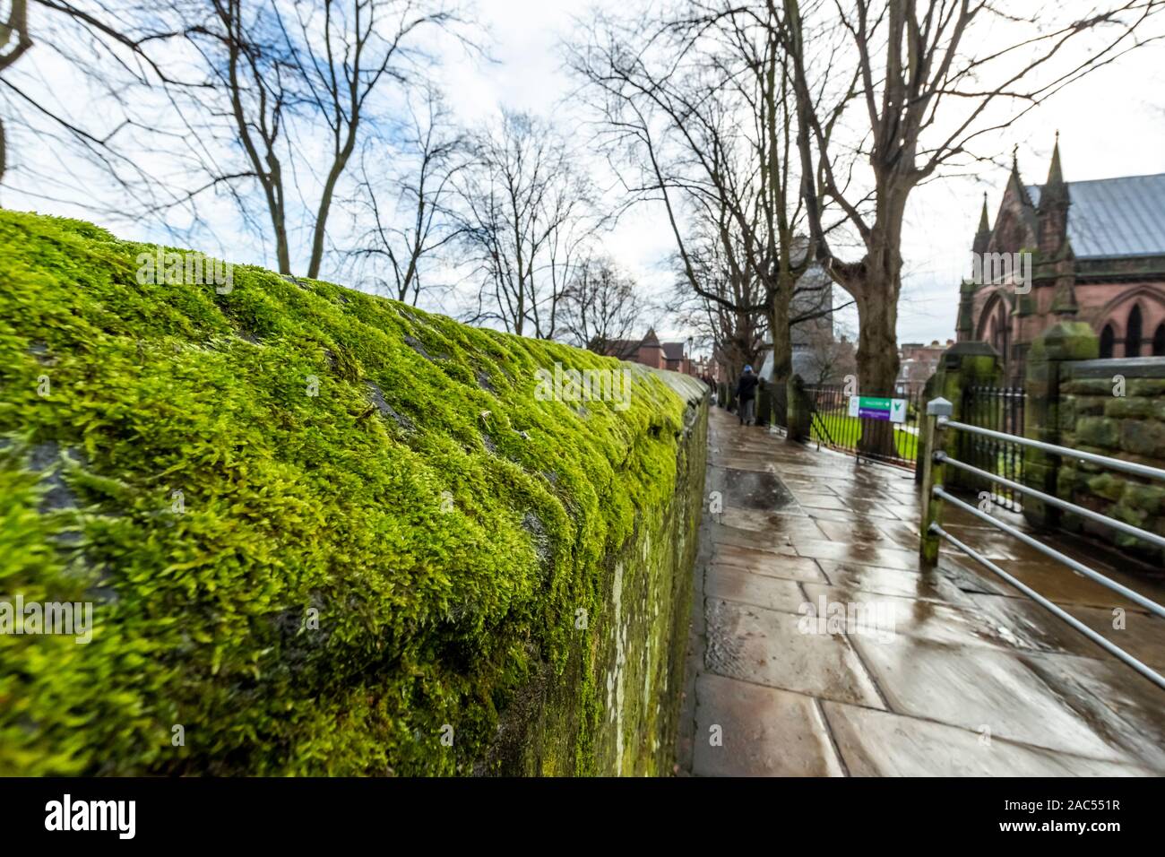 Walls of Chester and Cathedral. Chester has had a city wall since Roman ...