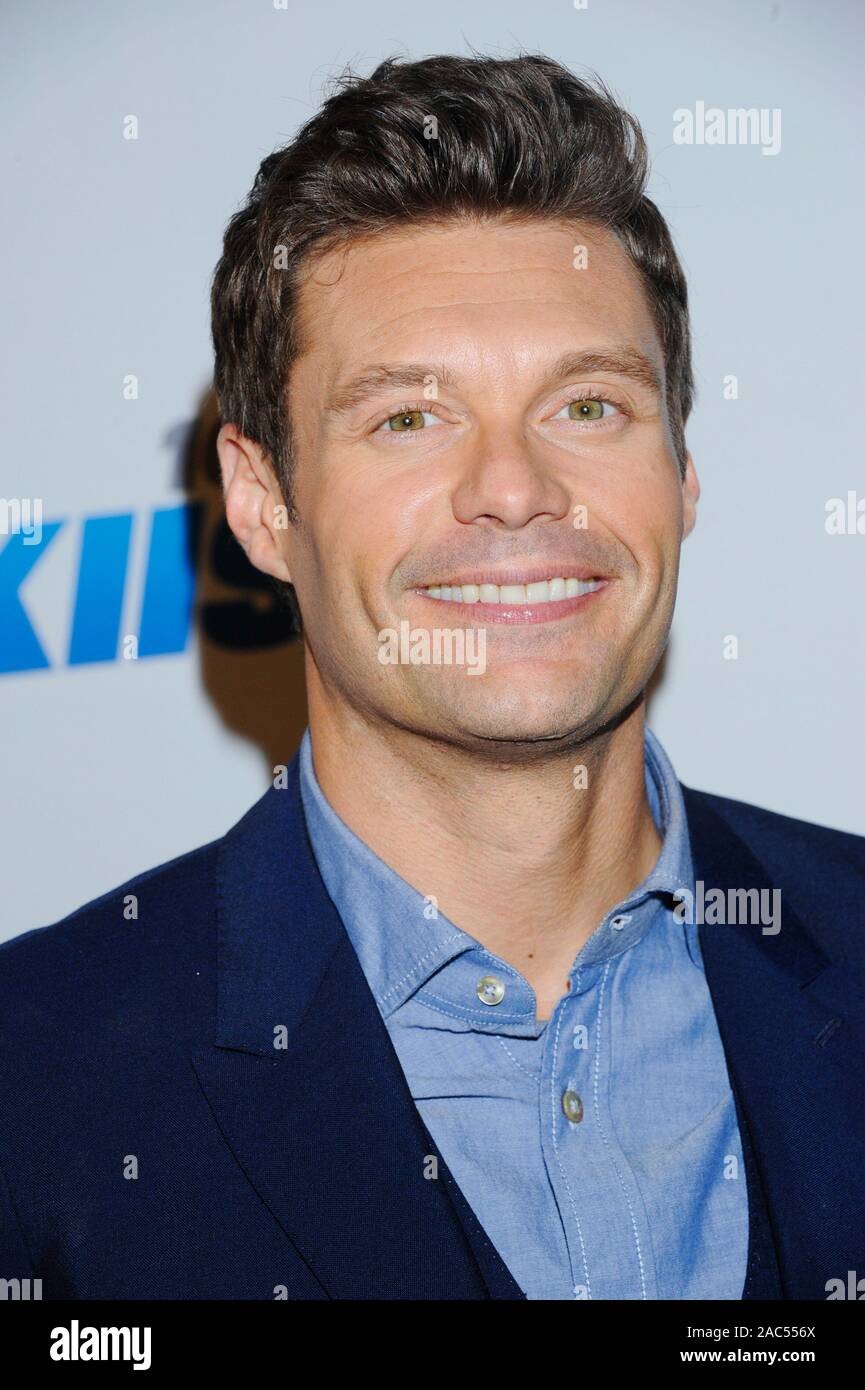 Ryan Seacrest attends KIIS FM's 2012 Jingle Ball at Nokia Theatre L.A. Live on December 1, 2012 in Los Angeles, California. Stock Photo