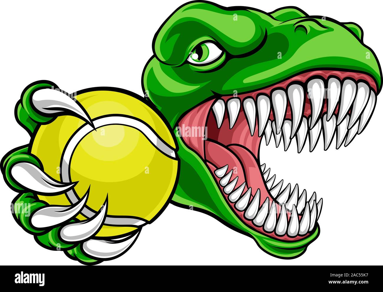 Dinosaur Tennis Player Animal Sports Mascot Stock Vector Image & Art