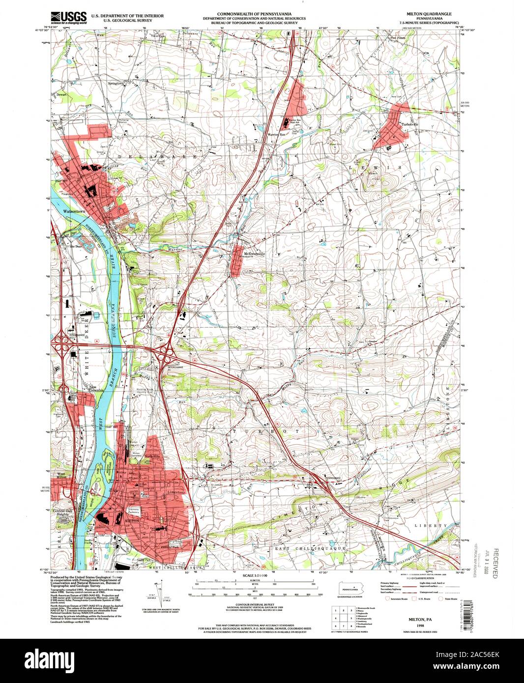 Milton pennsylvania map hires stock photography and images Alamy