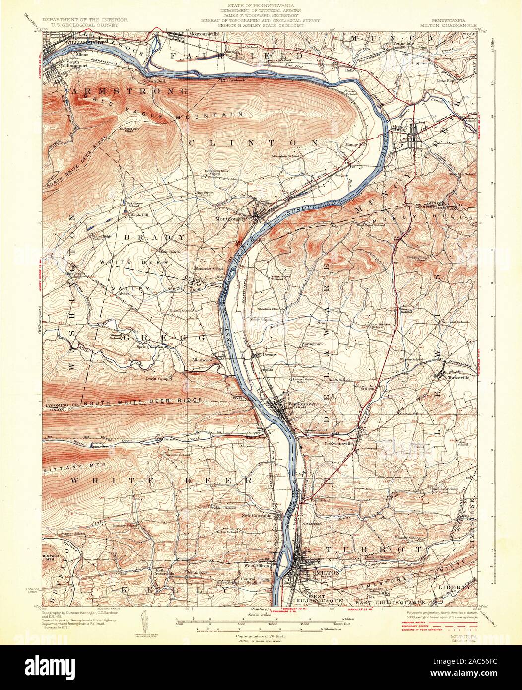 Milton pennsylvania map hires stock photography and images Alamy