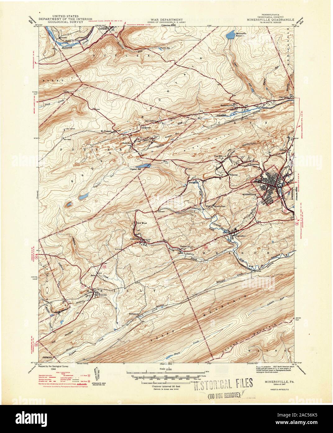 Map of minersville hires stock photography and images Alamy