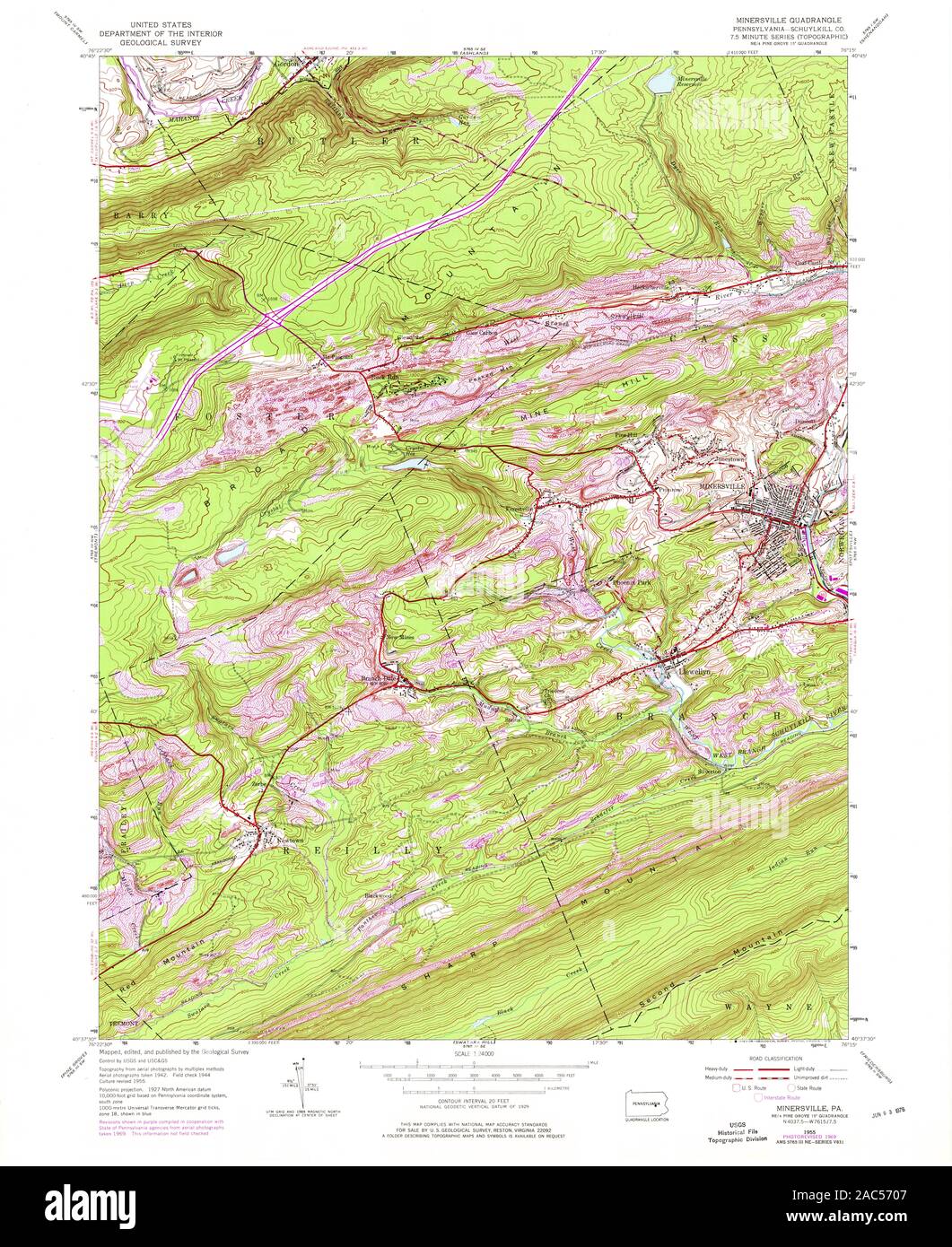 Map of minersville hires stock photography and images Alamy