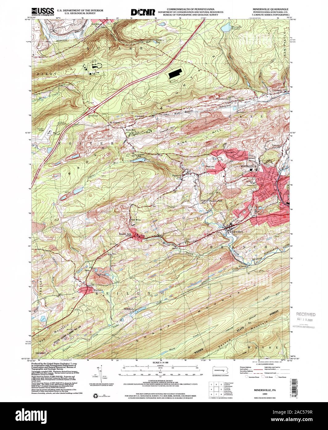 Minersville map Cut Out Stock Images & Pictures Alamy