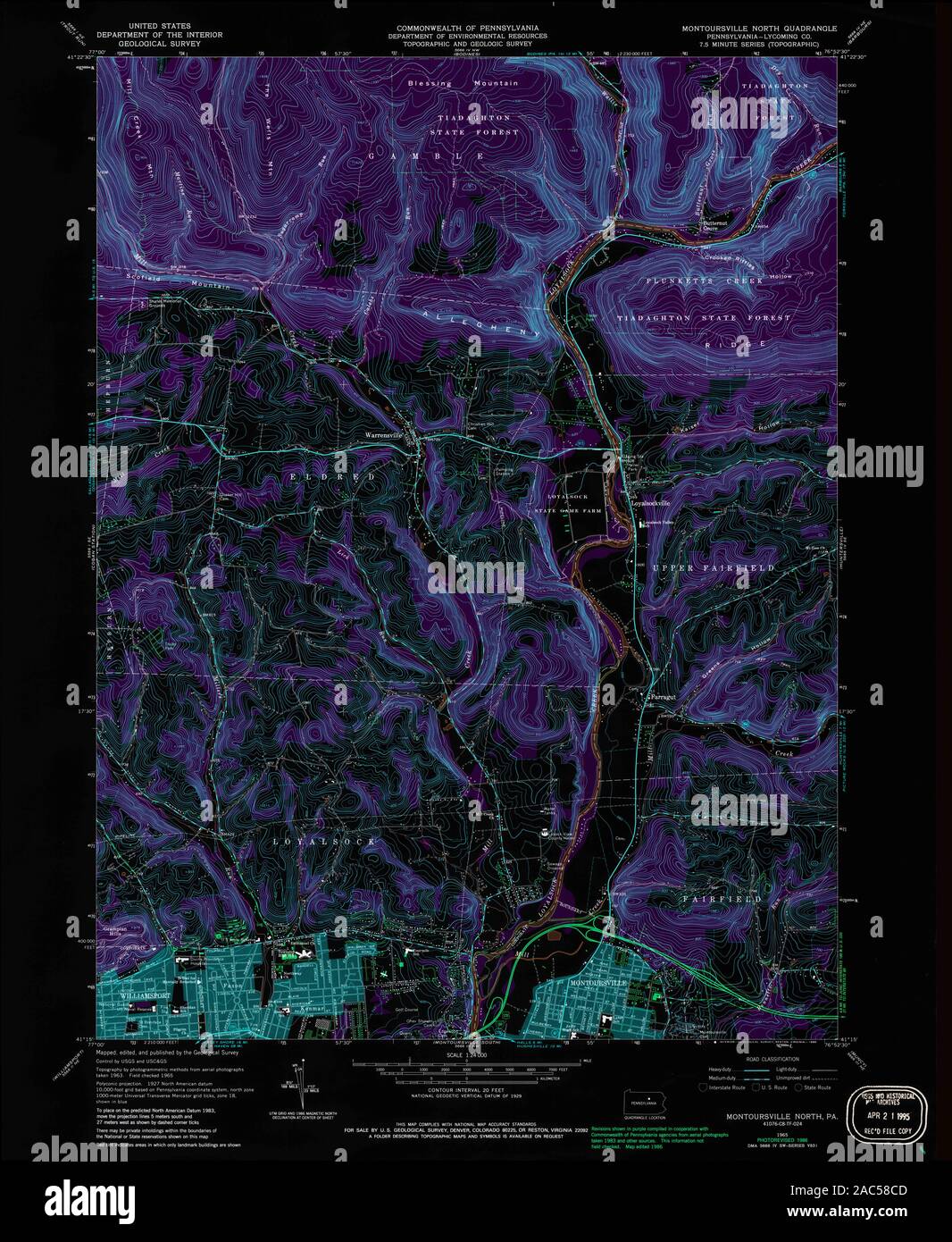 Montoursville map hires stock photography and images Alamy