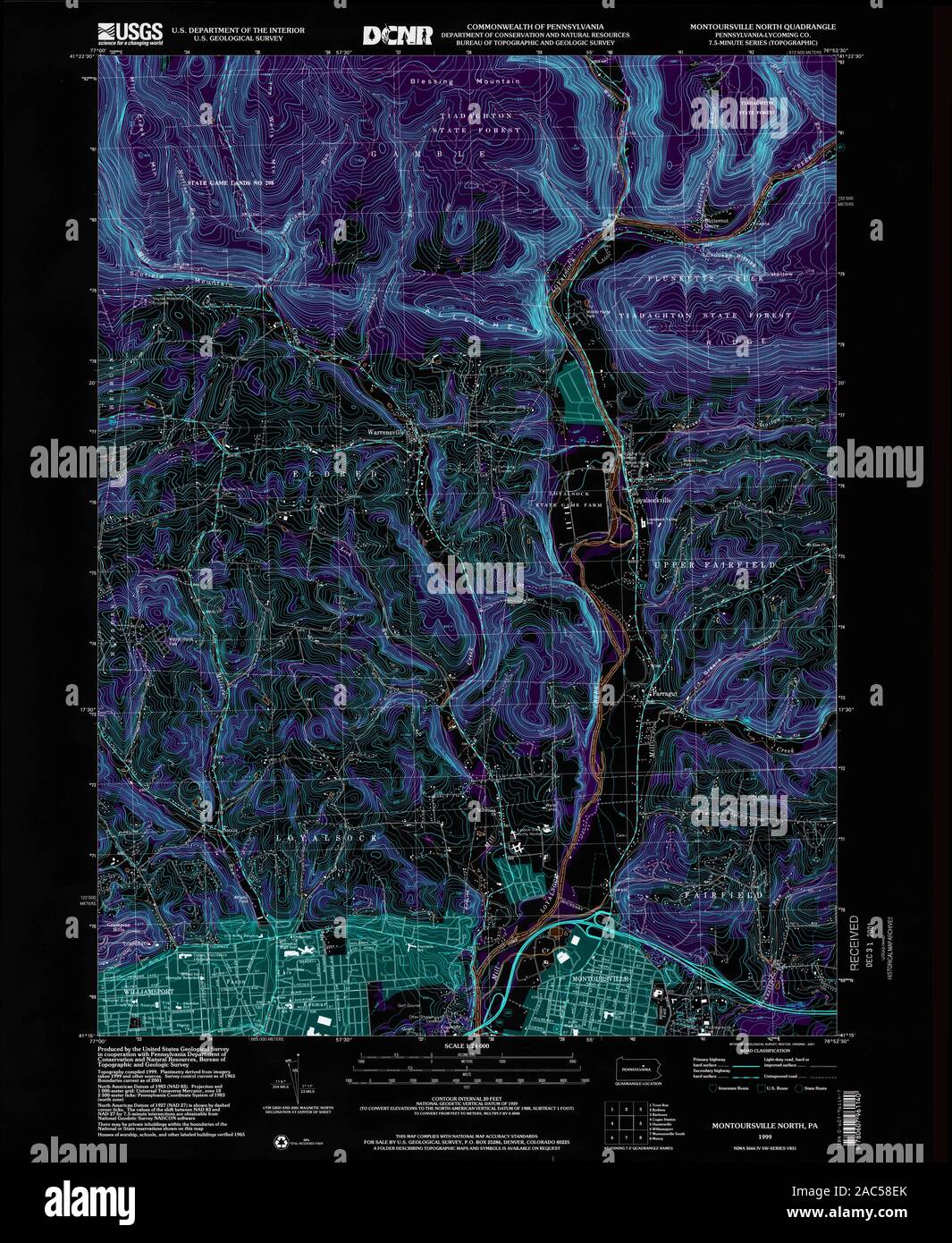 Montoursville map hires stock photography and images Alamy
