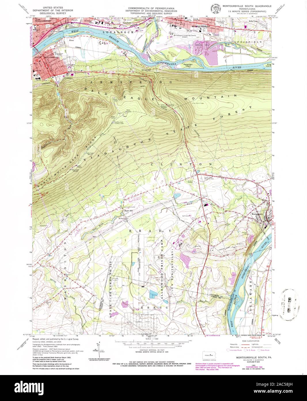 Montoursville map hires stock photography and images Alamy