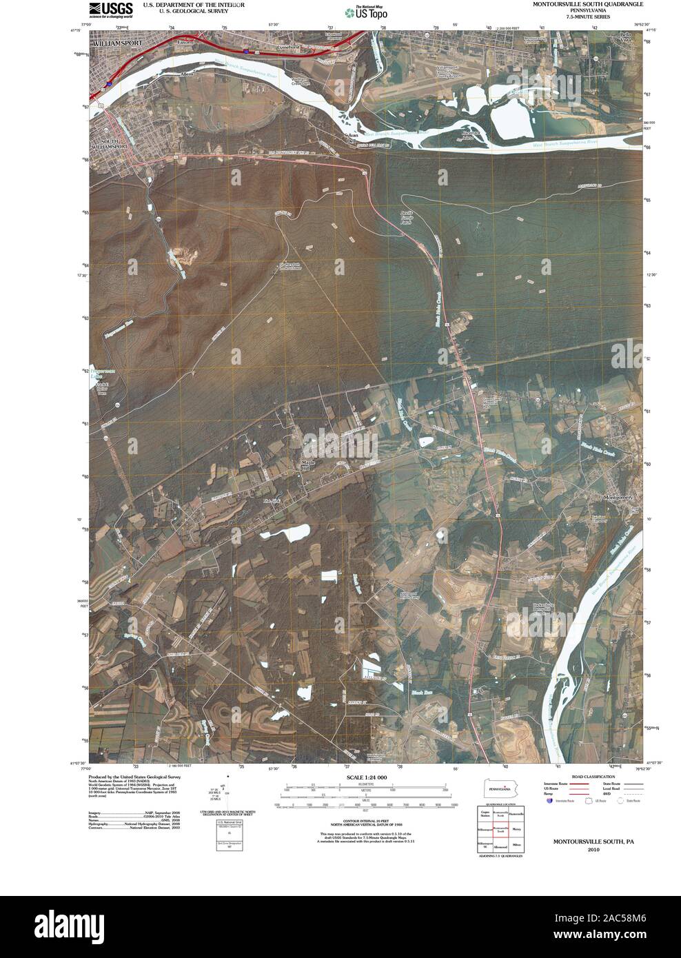 Map of montoursville Cut Out Stock Images & Pictures Alamy