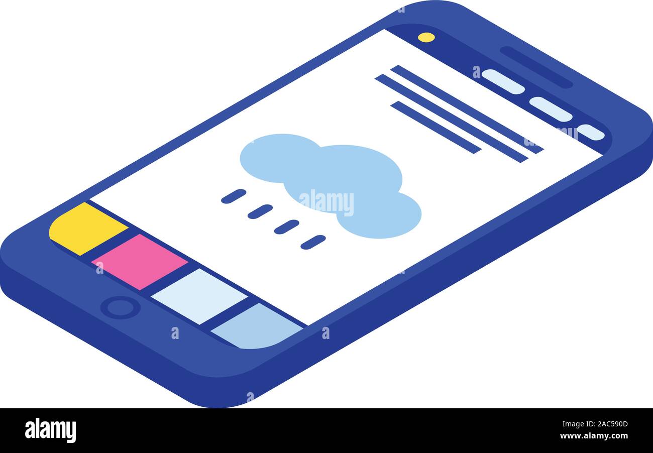 Smartphone icon, isometric style Stock Vector Image & Art - Alamy