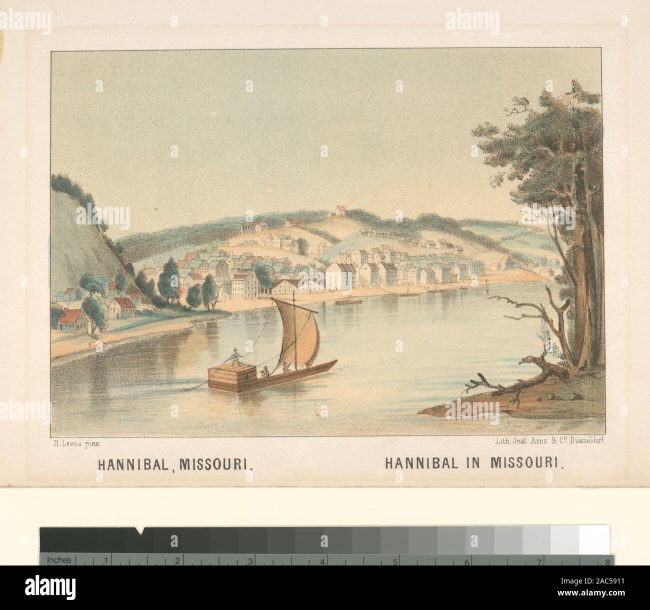 Hannibal, Missouri Citation/reference : Stokes 1846-47-F75 and F-77 Citation/reference : Deák 552 One print, Deák 552.27, is from later 1923 edition. Citation/reference : Deák 552.15; Hannibal, Missouri. Stock Photo