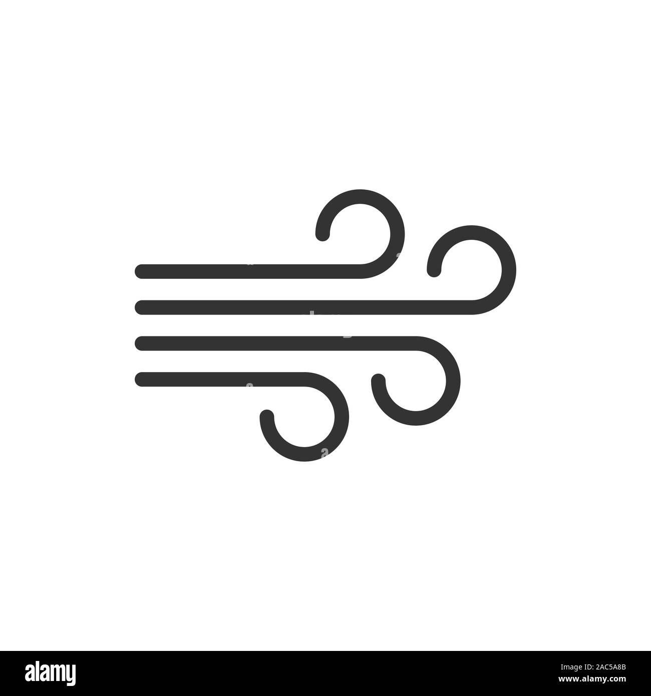 Wind icon in flat style. Air vector illustration on white isolated ...