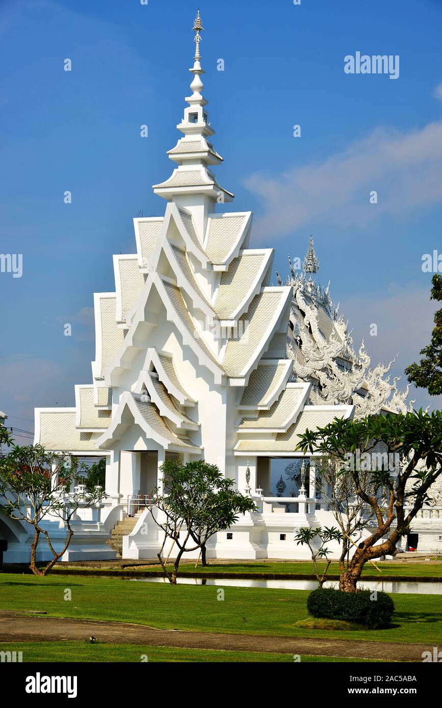 Tempel Wat Rong Khun i Chiang Mai, Thailand Stock Photo
