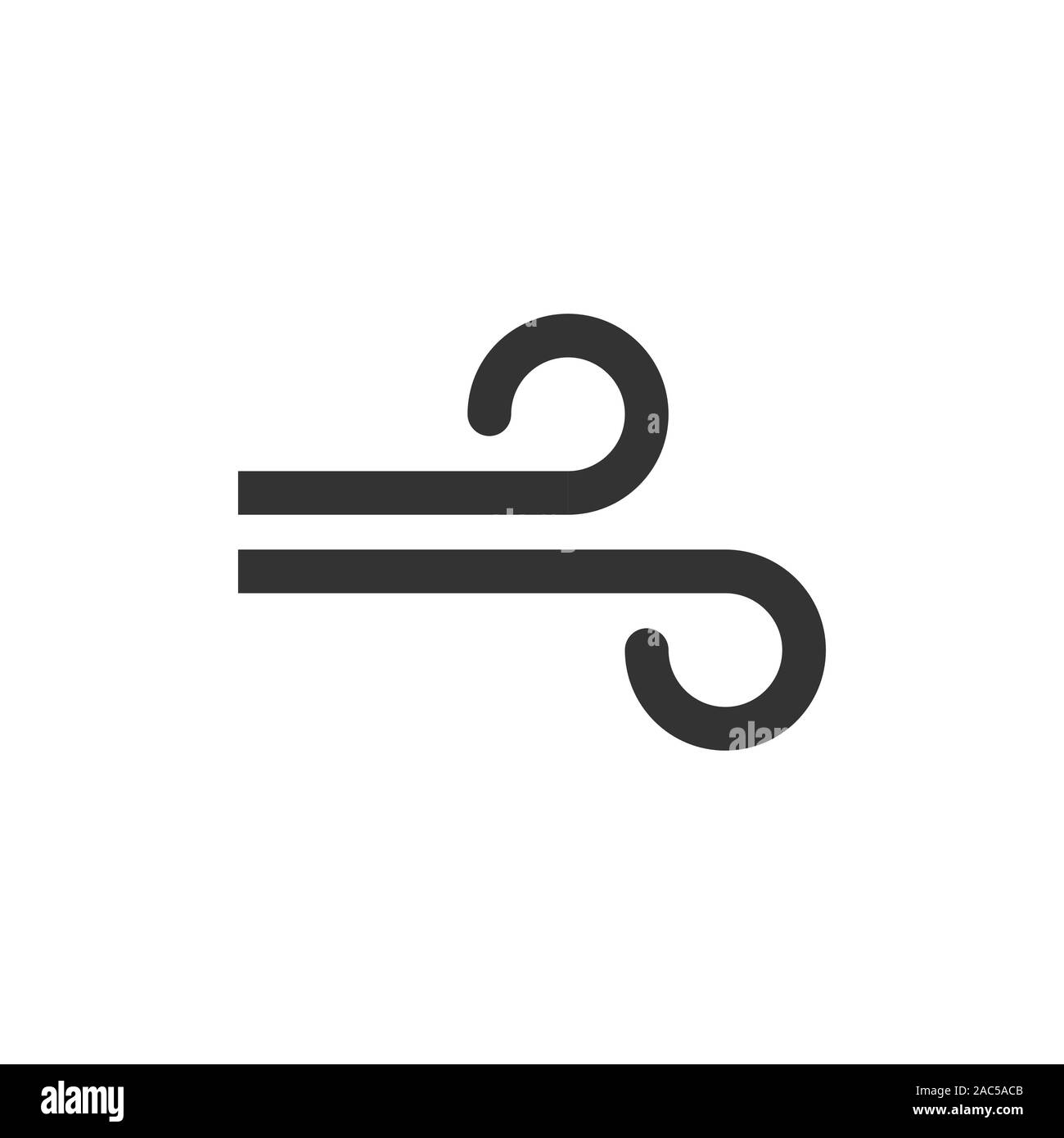 Wind icon in flat style. Air vector illustration on white isolated ...