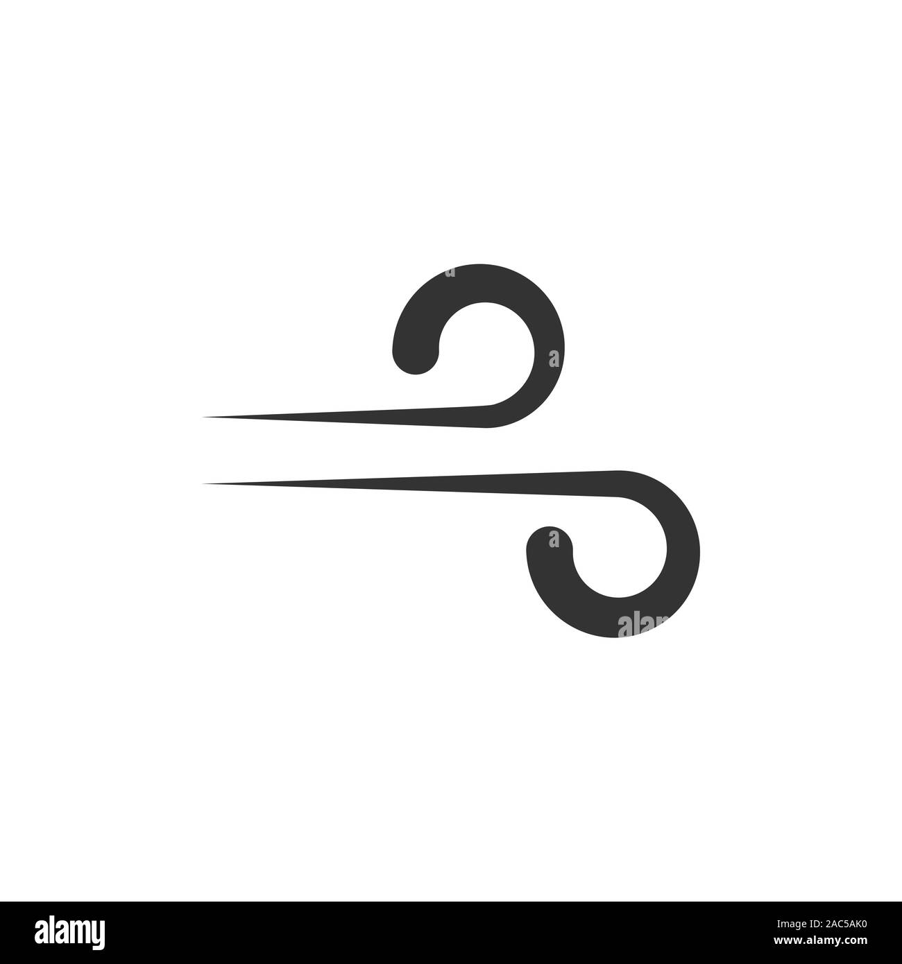 Wind icon in flat style. Air vector illustration on white isolated ...