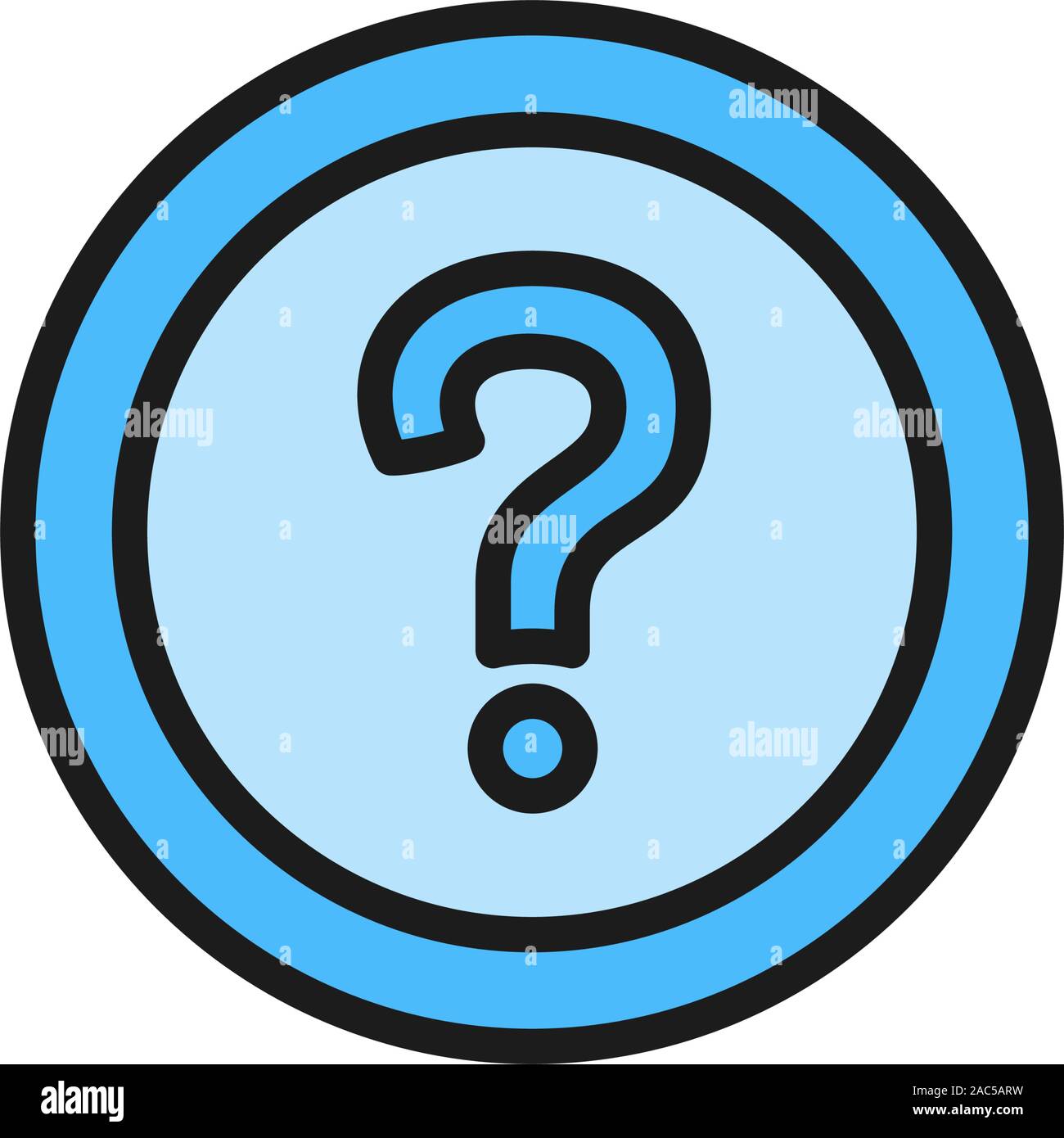 Frequently Asked Questions, Faq Flat Color Icon Stock Vector Image ...