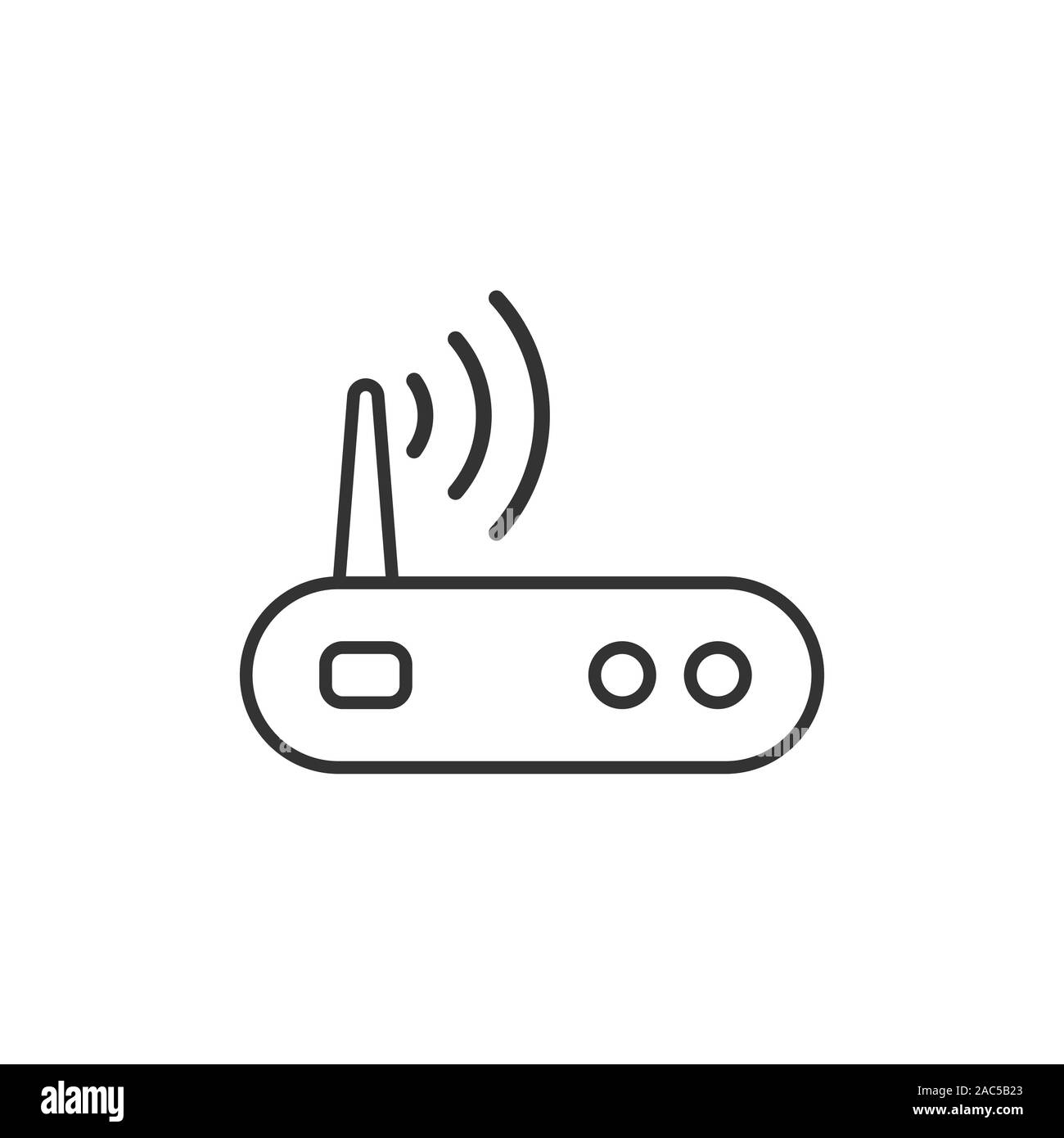 Wifi router icon in flat style. Broadband vector illustration on white ...