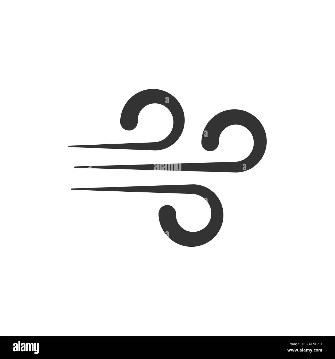 Wind icon in flat style. Air vector illustration on white isolated ...