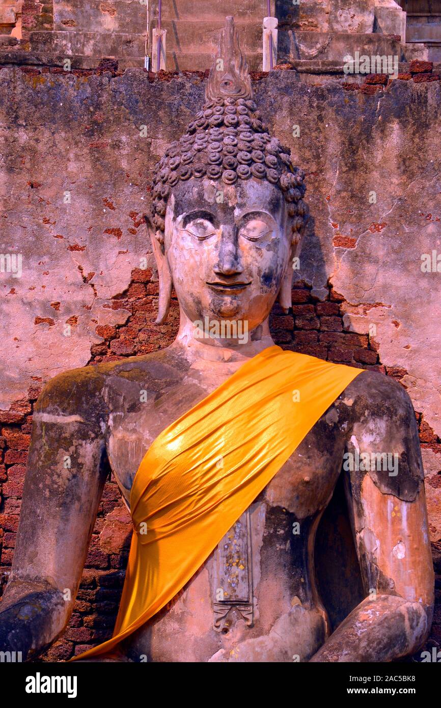 Buddha in Thailand - Si Satchanalai Historical Park Stock Photo