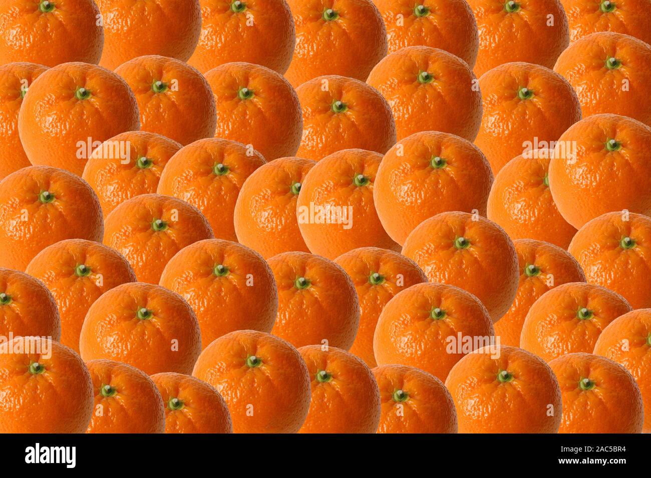 Orangen am Marktstand Stock Photo
