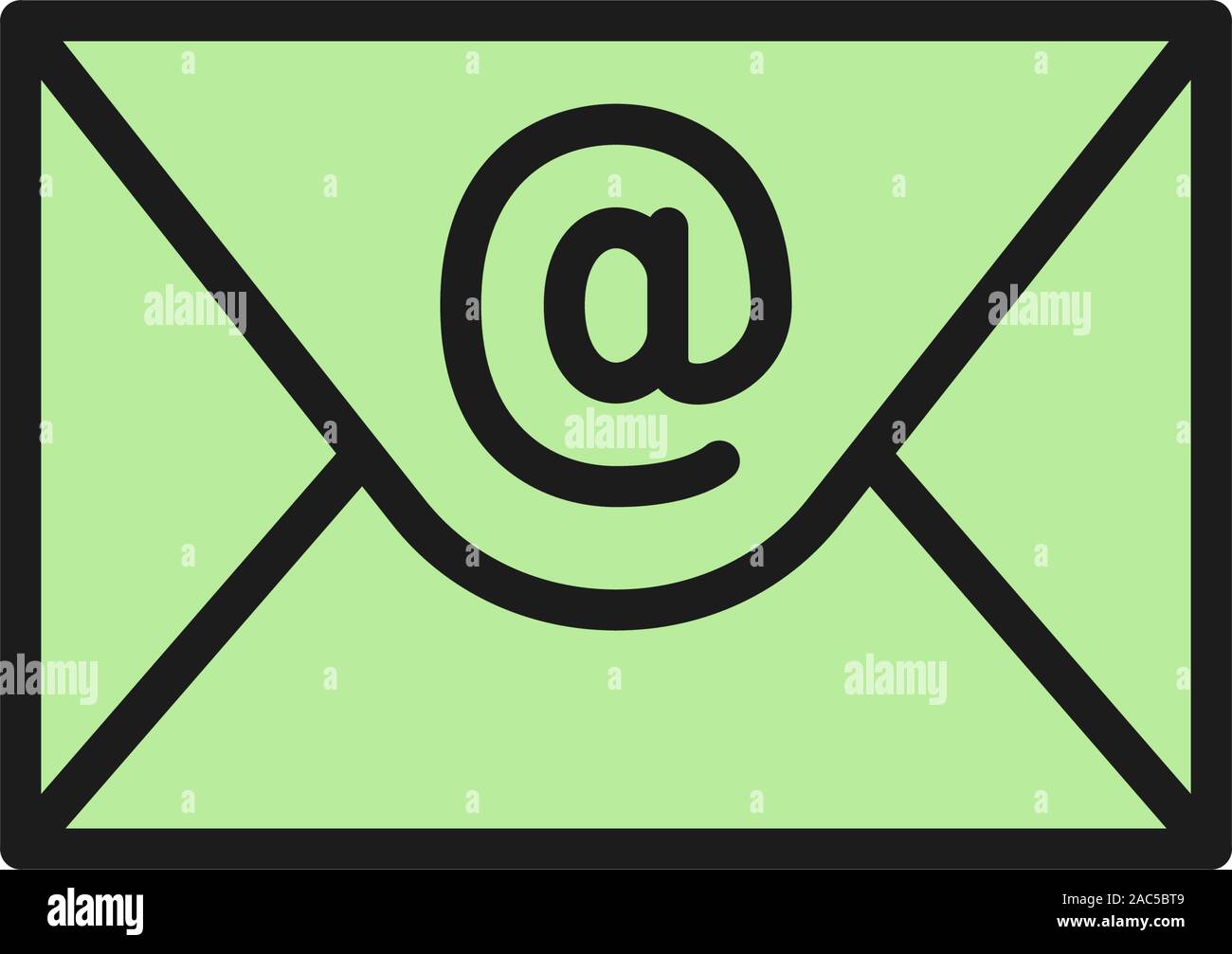 Vector email, internet message flat color icon. Stock Vector