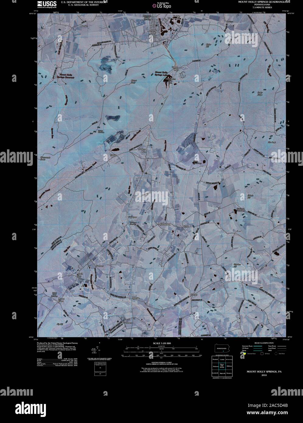 Map of mount holly springs hires stock photography and images Alamy