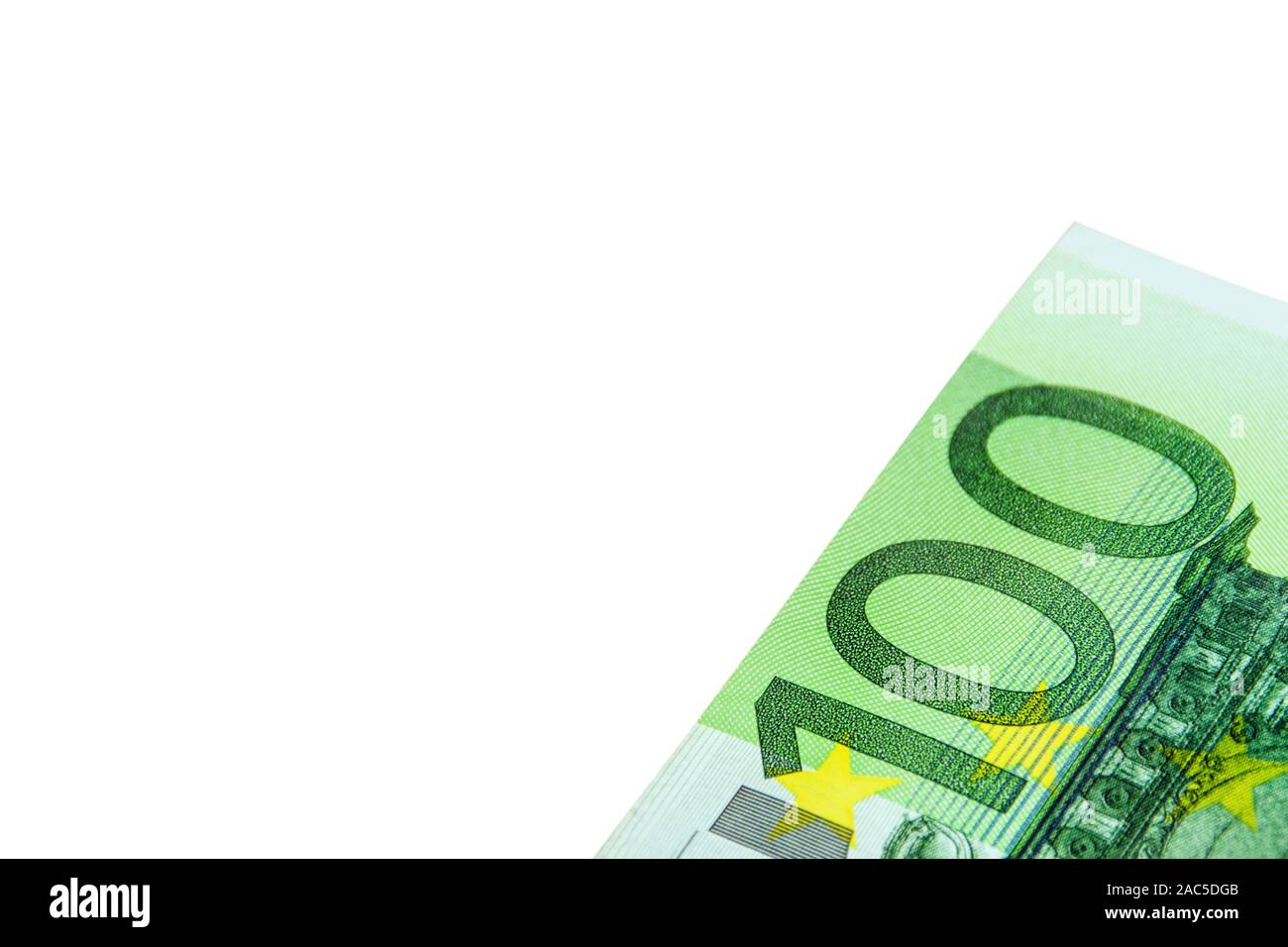 100 Euro isolated against white background Stock Photo - Alamy