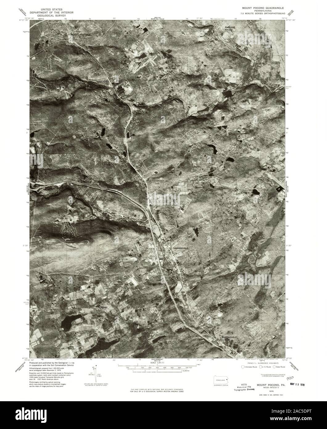 Map of mount pocono hires stock photography and images Alamy
