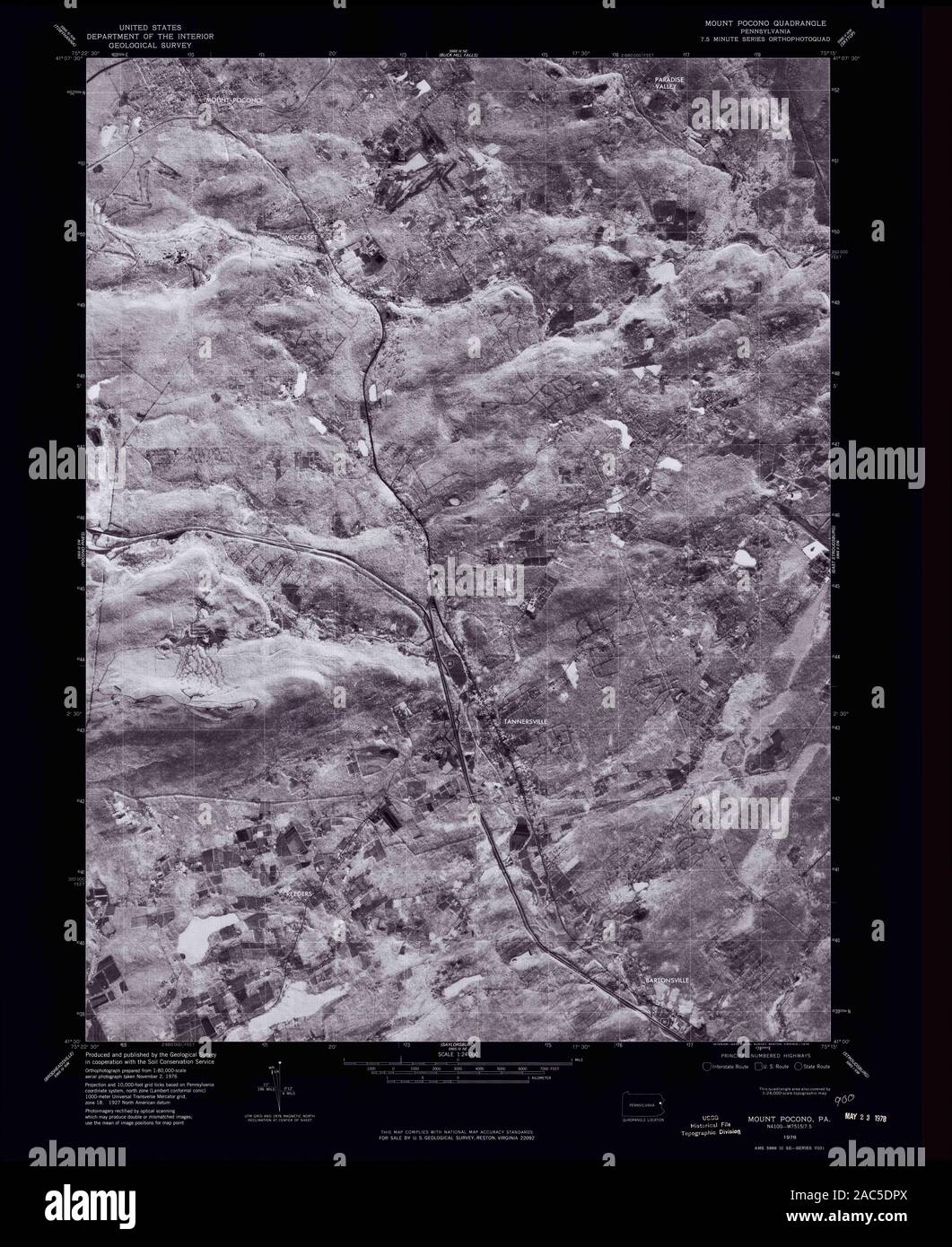 Map of mount pocono hires stock photography and images Alamy