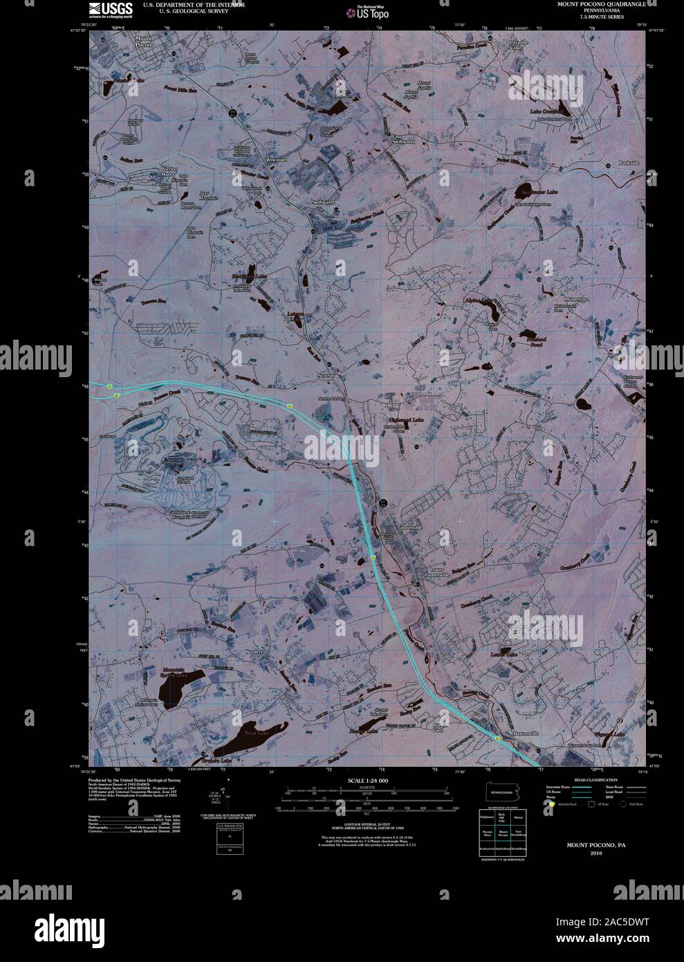 Mount pocono map hires stock photography and images Alamy