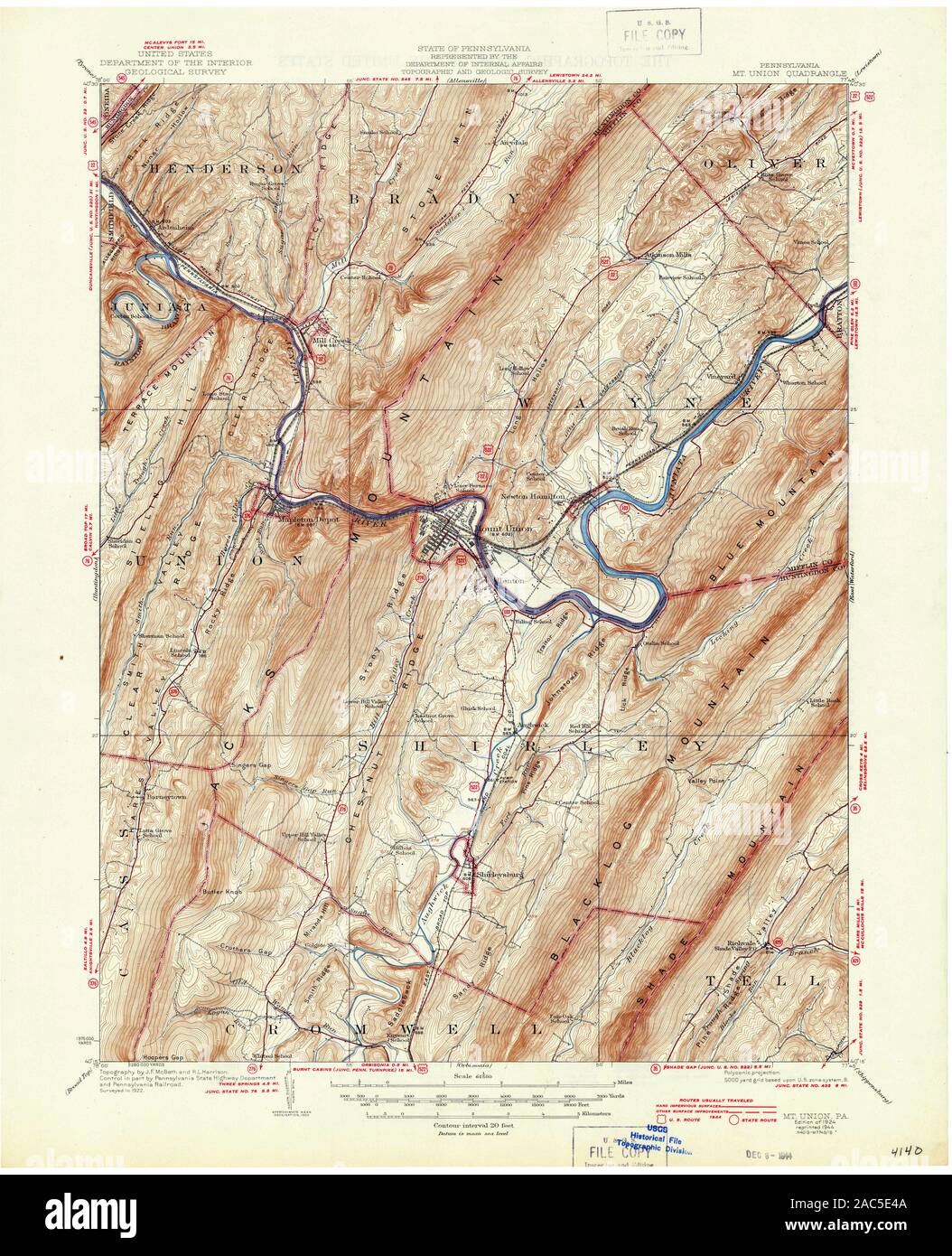 Map of mount union hires stock photography and images Alamy