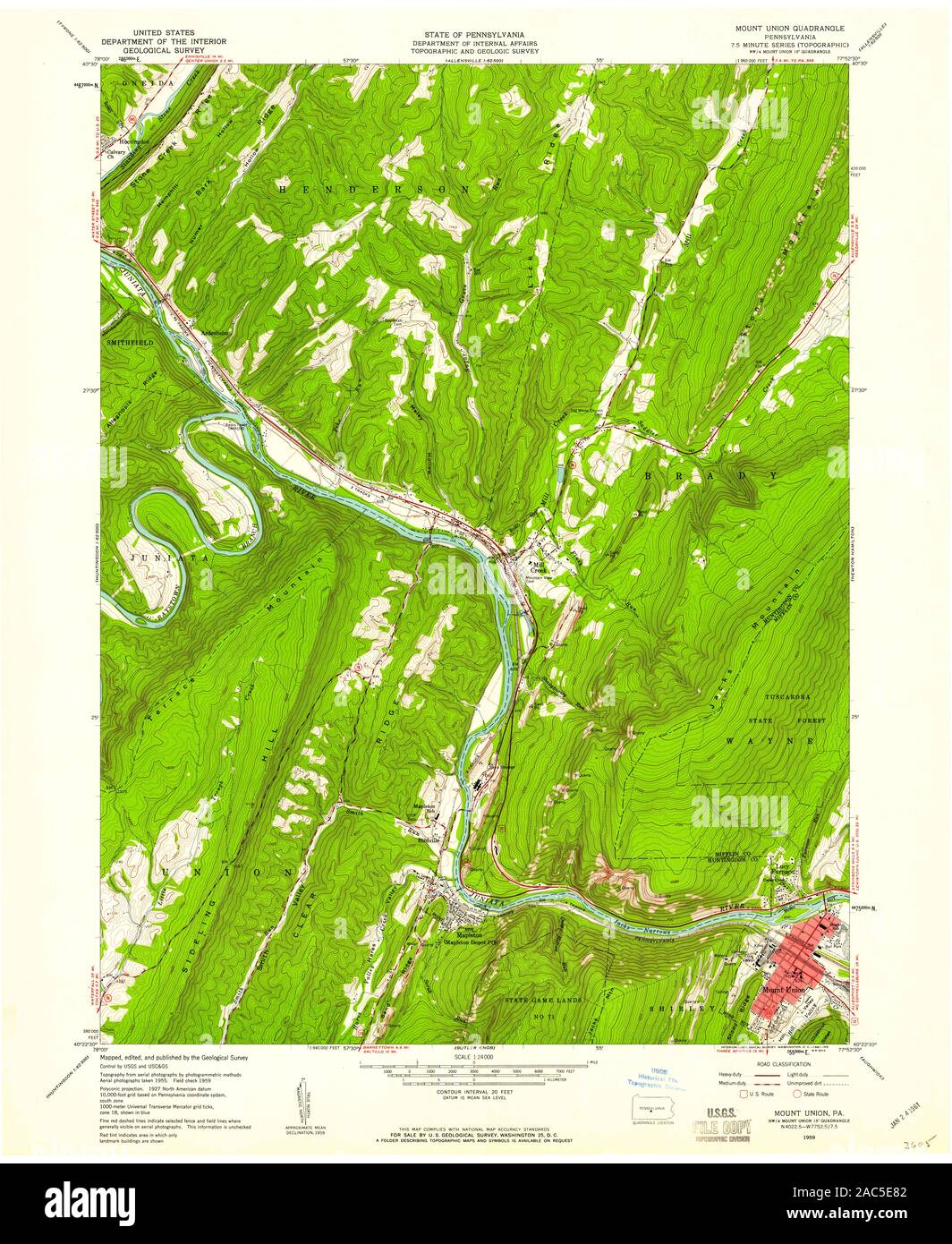 Map of mount union hires stock photography and images Alamy