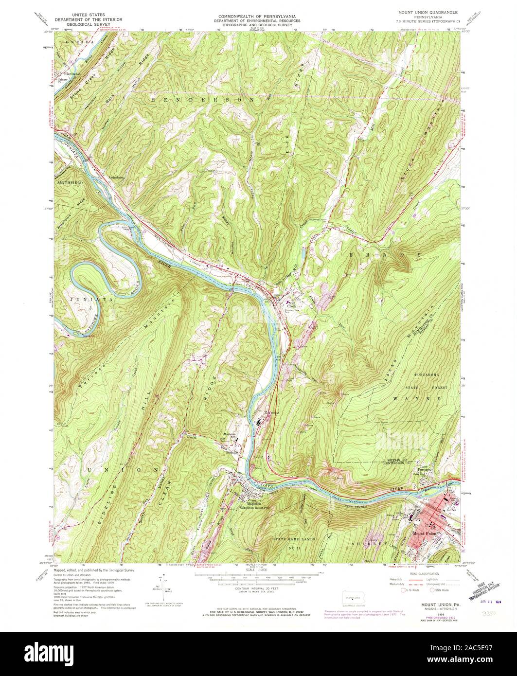 Map of mount union hires stock photography and images Alamy