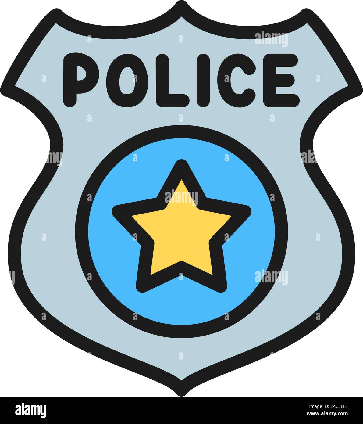 Police badge icon. Simple illustration of police badge vector icon