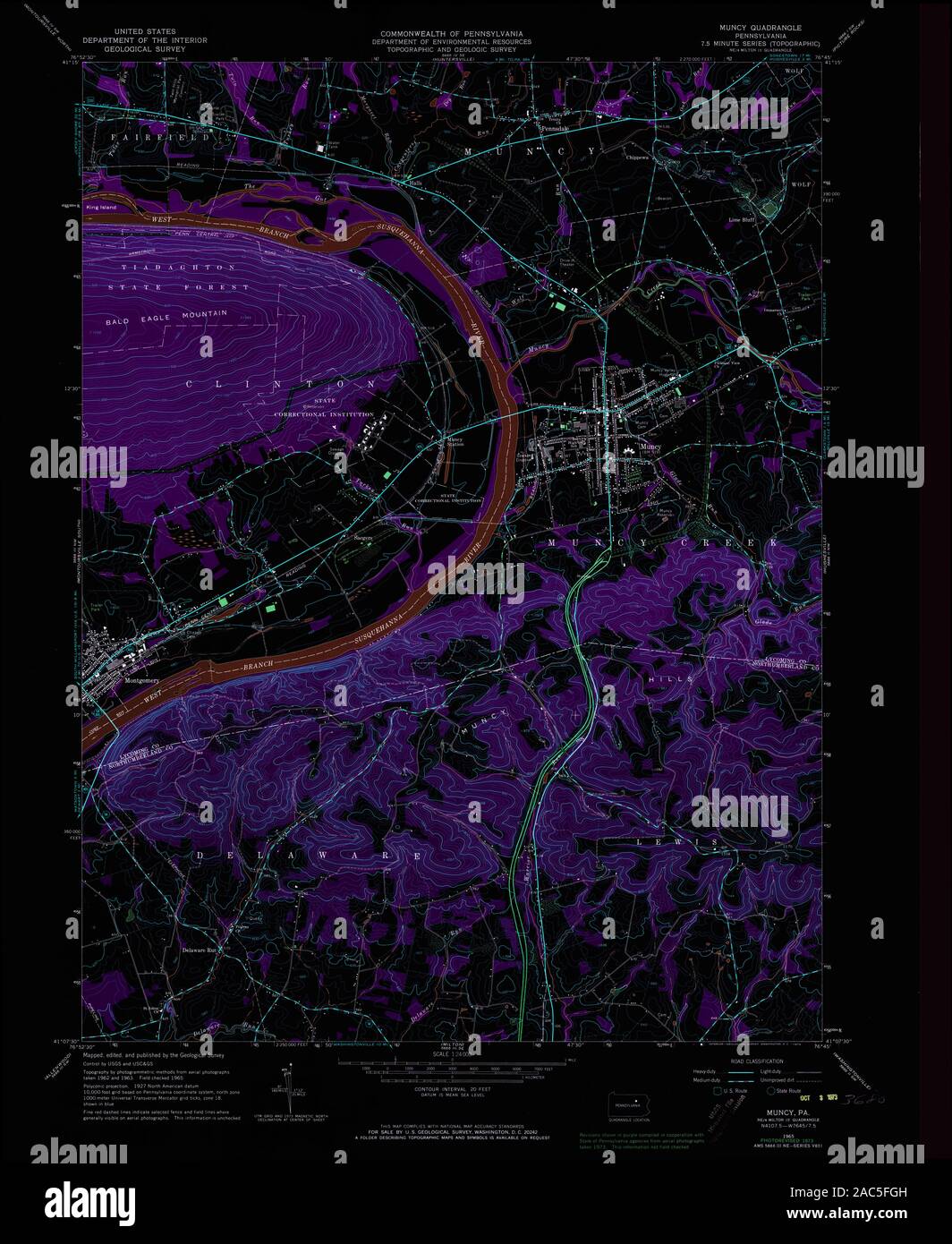 Muncy pennsylvania map hires stock photography and images Alamy