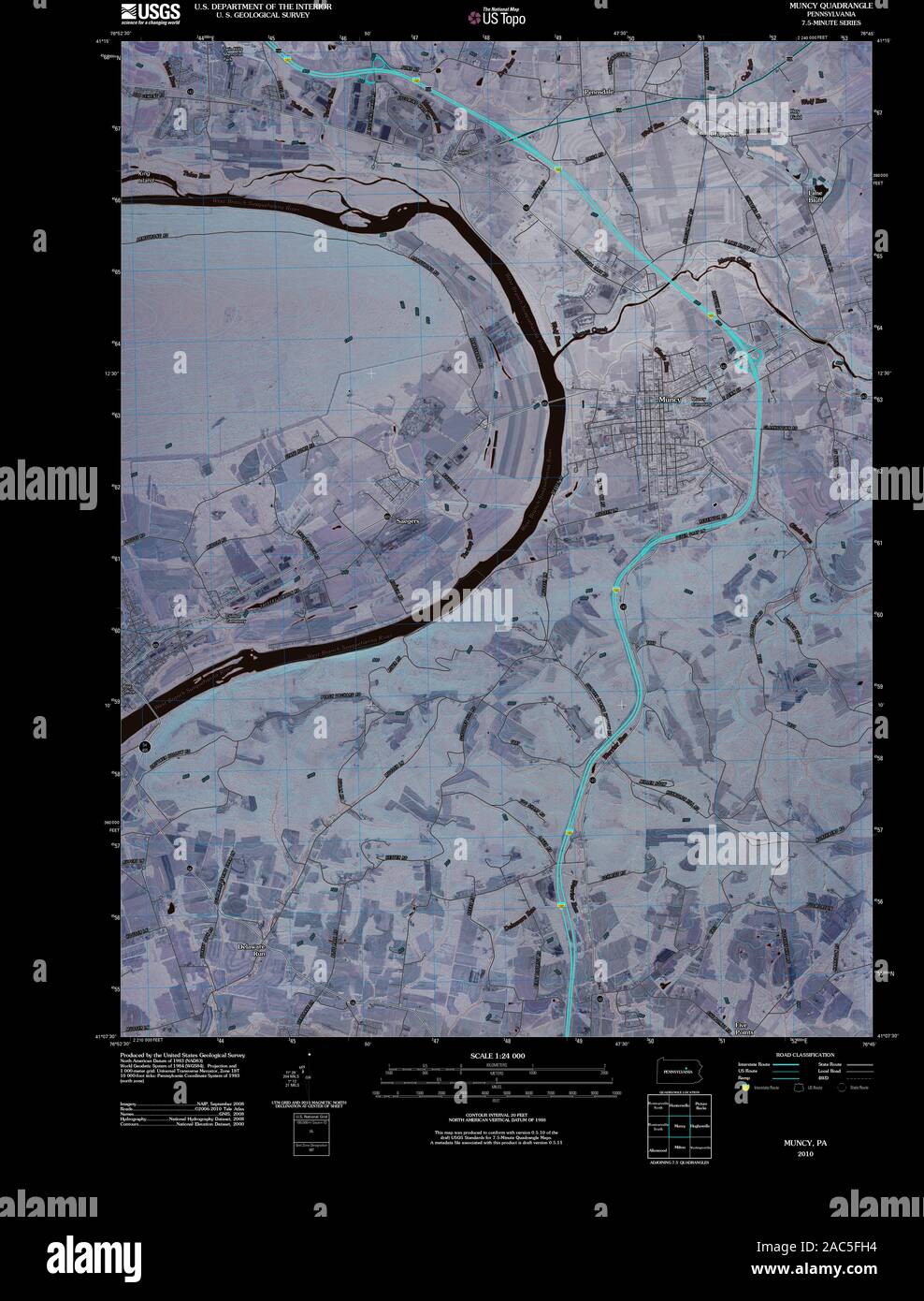Muncy pennsylvania map hires stock photography and images Alamy
