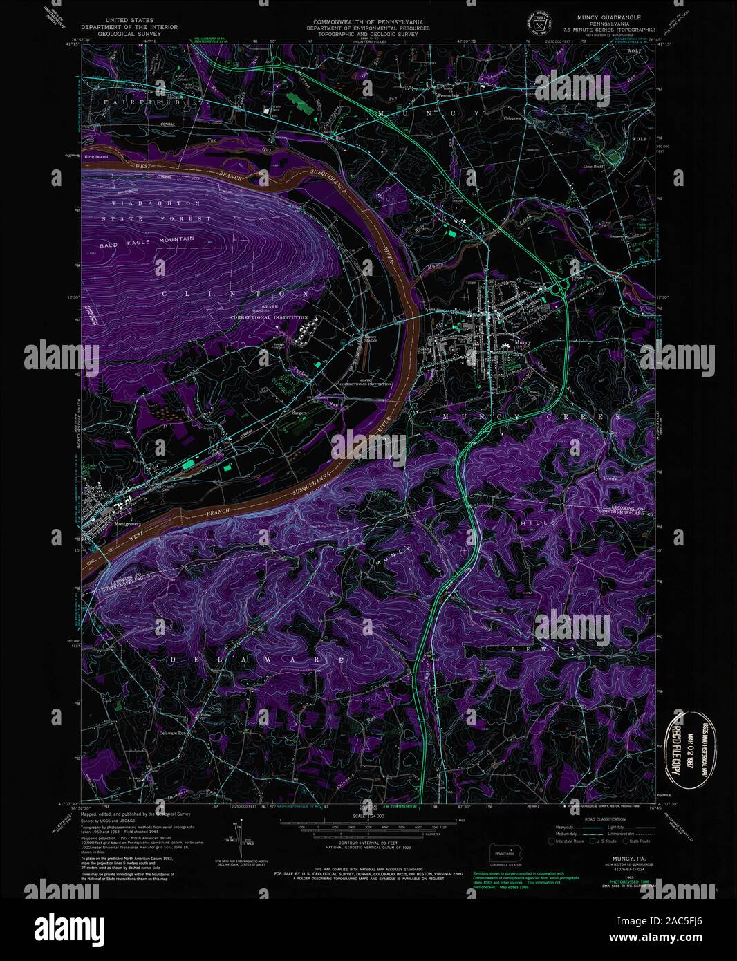 Muncy pennsylvania map hires stock photography and images Alamy