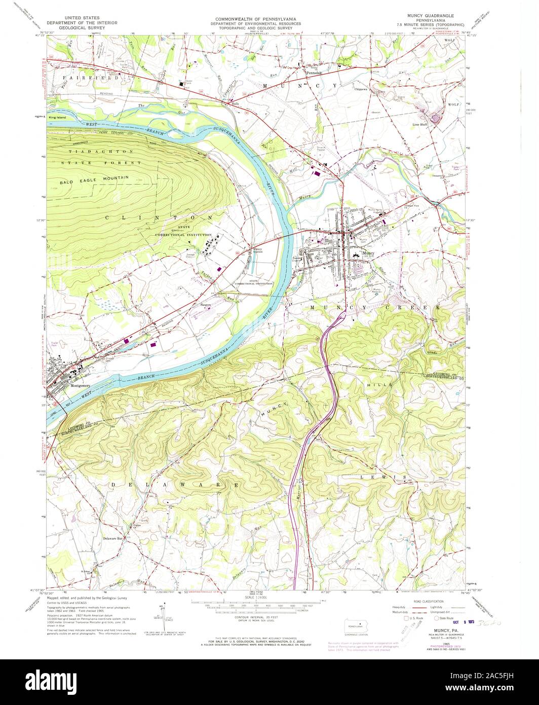 Muncy pennsylvania map hires stock photography and images Alamy