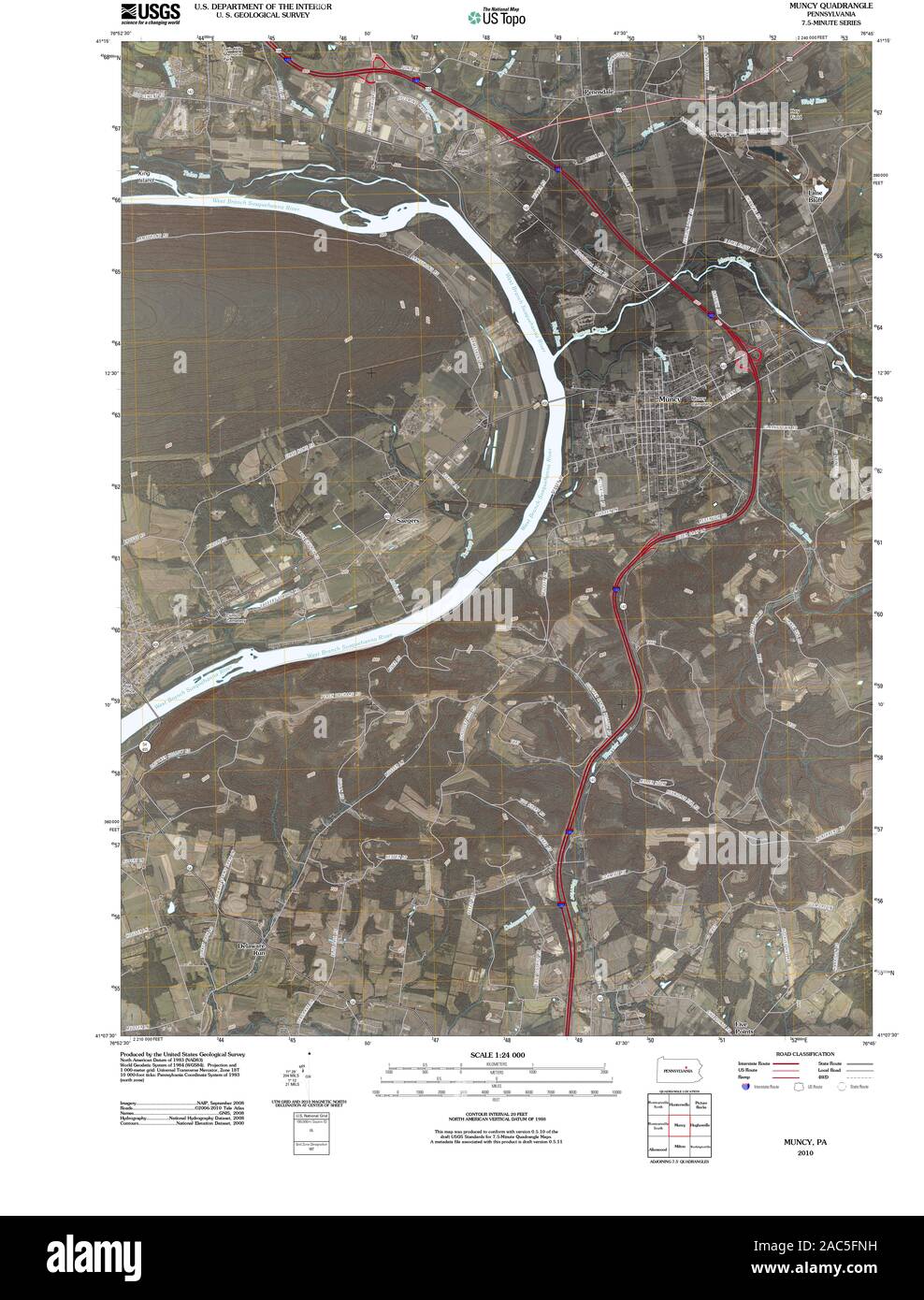 Map of muncy Cut Out Stock Images & Pictures Alamy