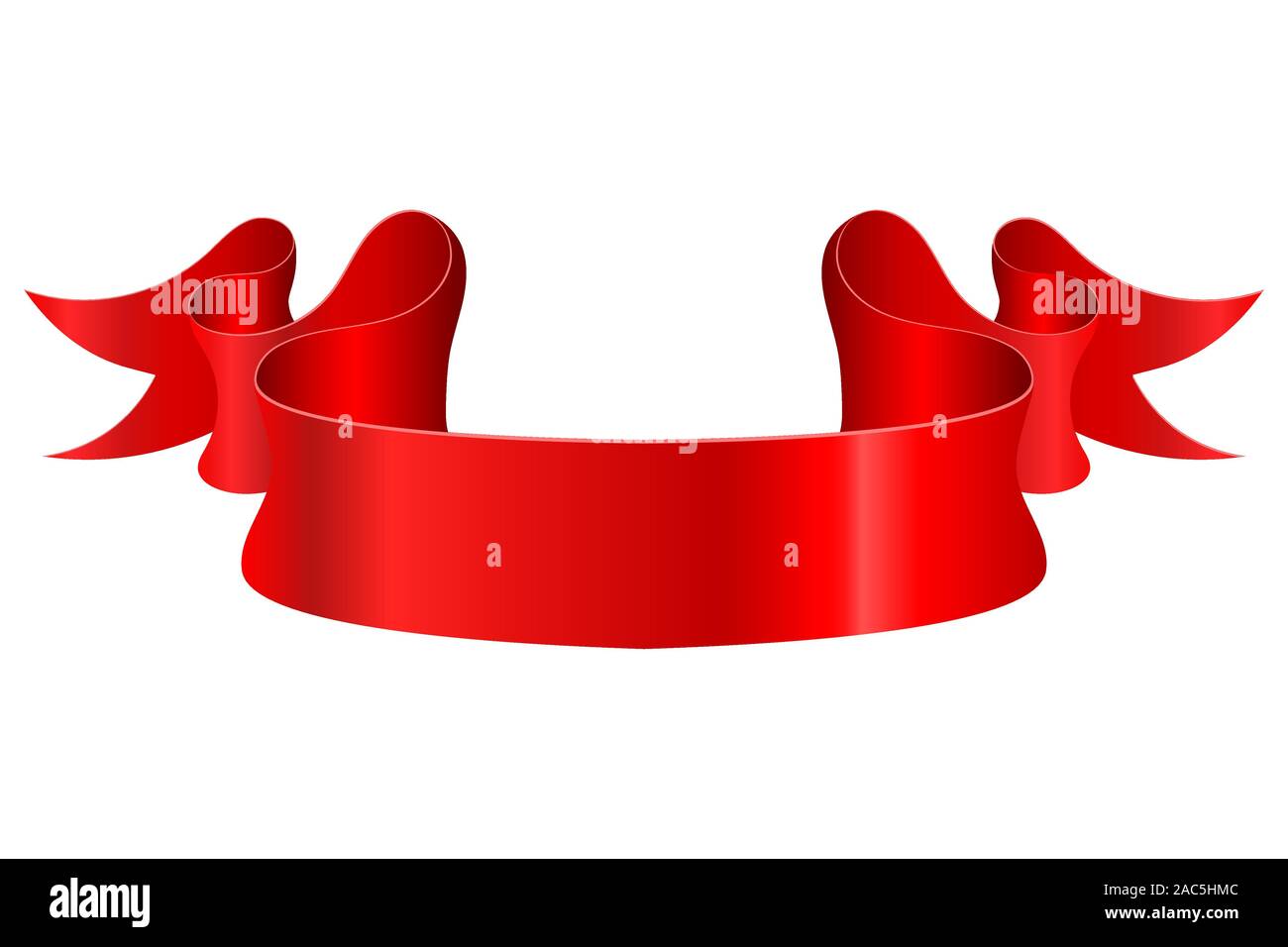 Red ribbon banner Stock Vector