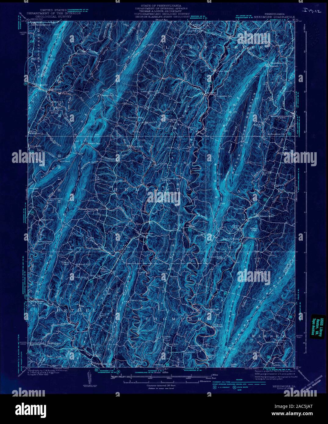 Needmore pennsylvania map hires stock photography and images Alamy