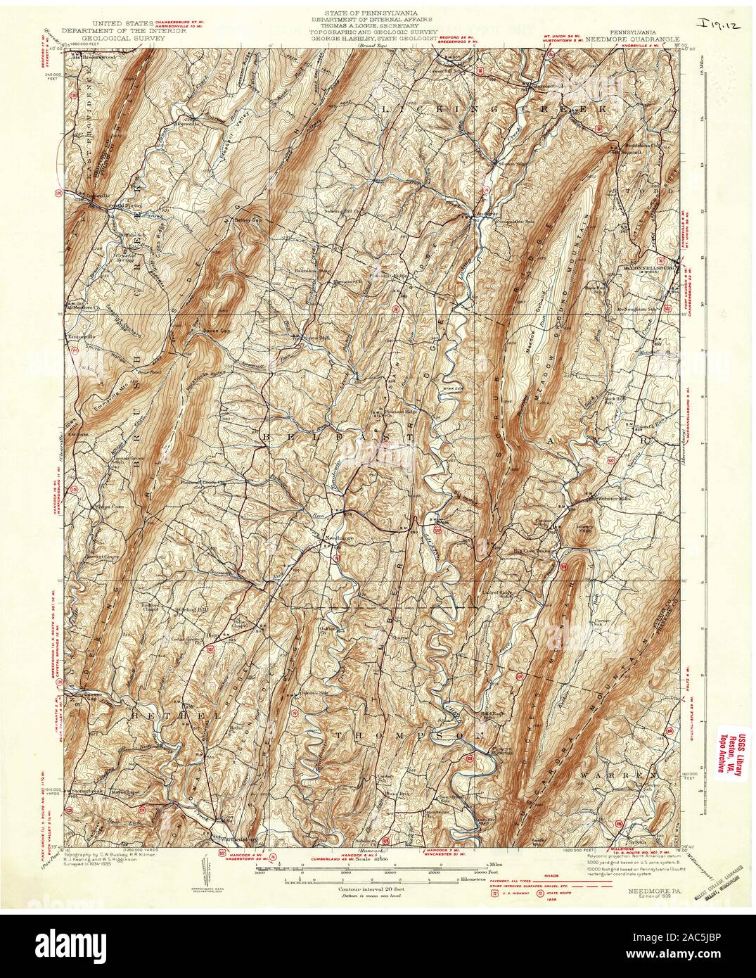 Needmore pennsylvania map hires stock photography and images Alamy