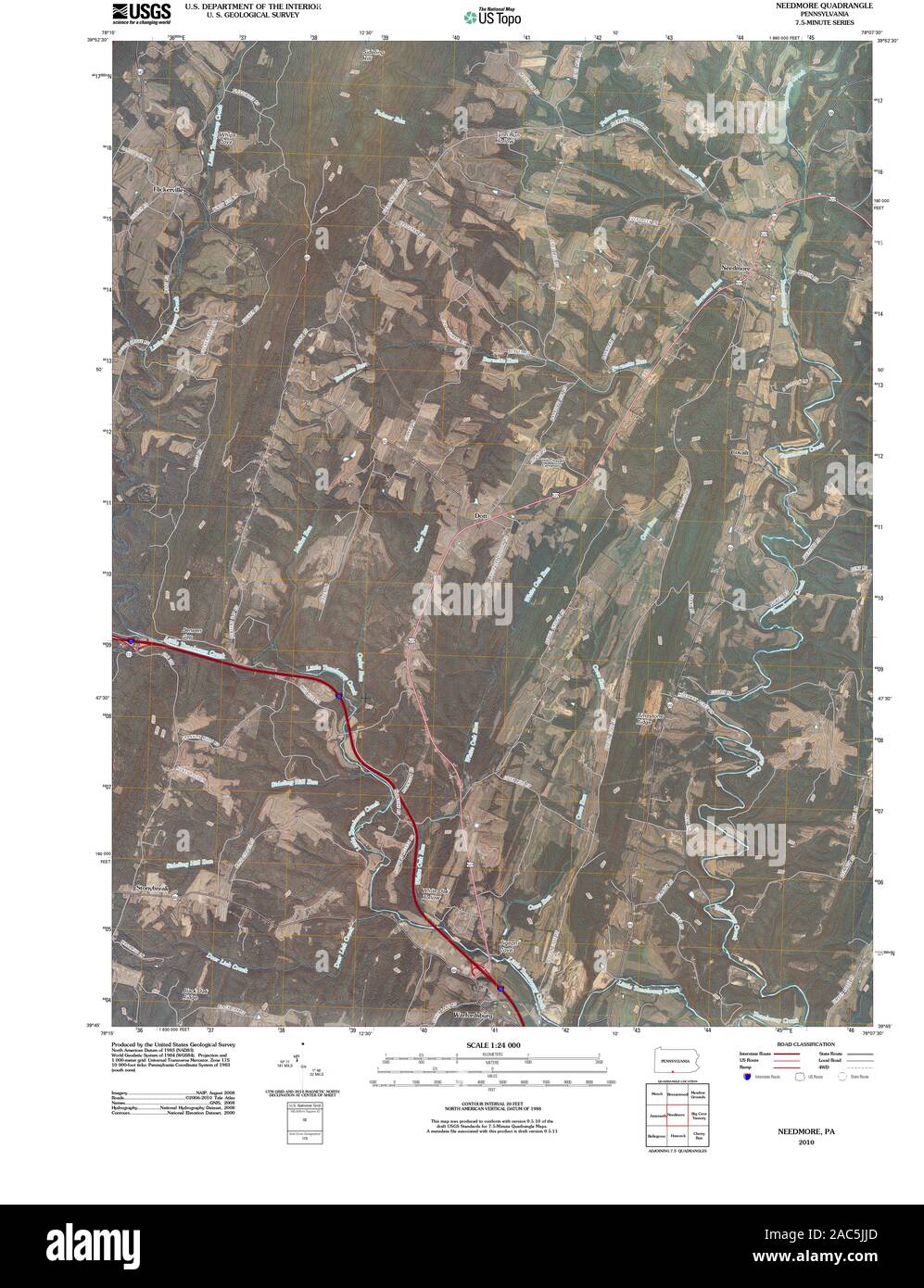 Needmore pennsylvania map hires stock photography and images Alamy