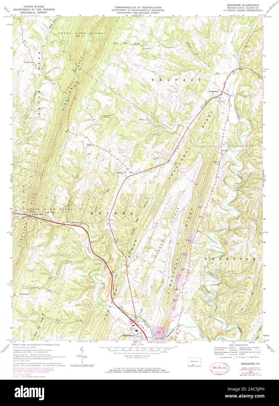 Needmore pennsylvania map hires stock photography and images Alamy