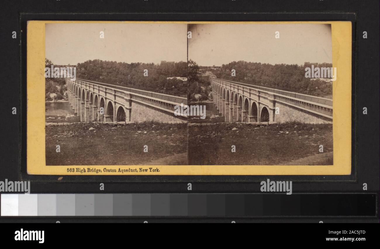 High Bridge, Croton Aqueduct, Hudson River, NY High Bridge, Croton Aqueduct, Hudson River, N.YHigh Bridge, Croton Aqueduct, Hudson River, N.Y. Stock Photo