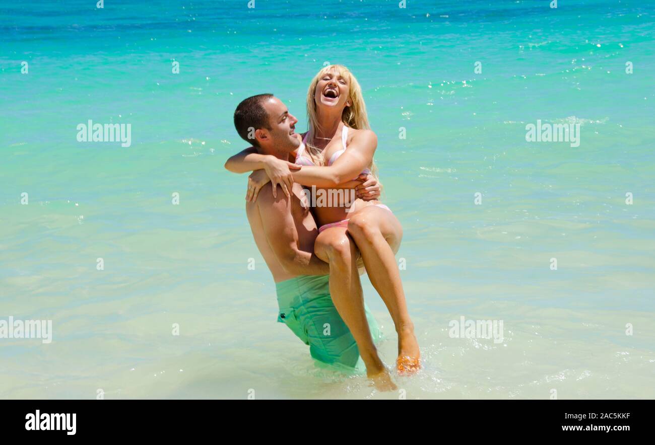 Kim and Lyle are recently engaged after six years. When it comes to having fun, these two know how to really let loose! Stock Photo
