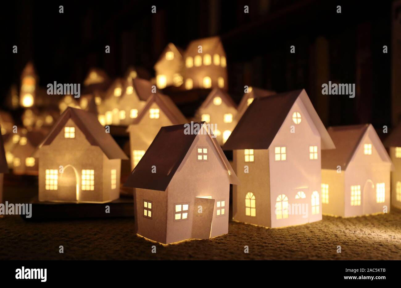 Views one 200 hand made paper miniature houses hi-res stock photography and  images - Alamy