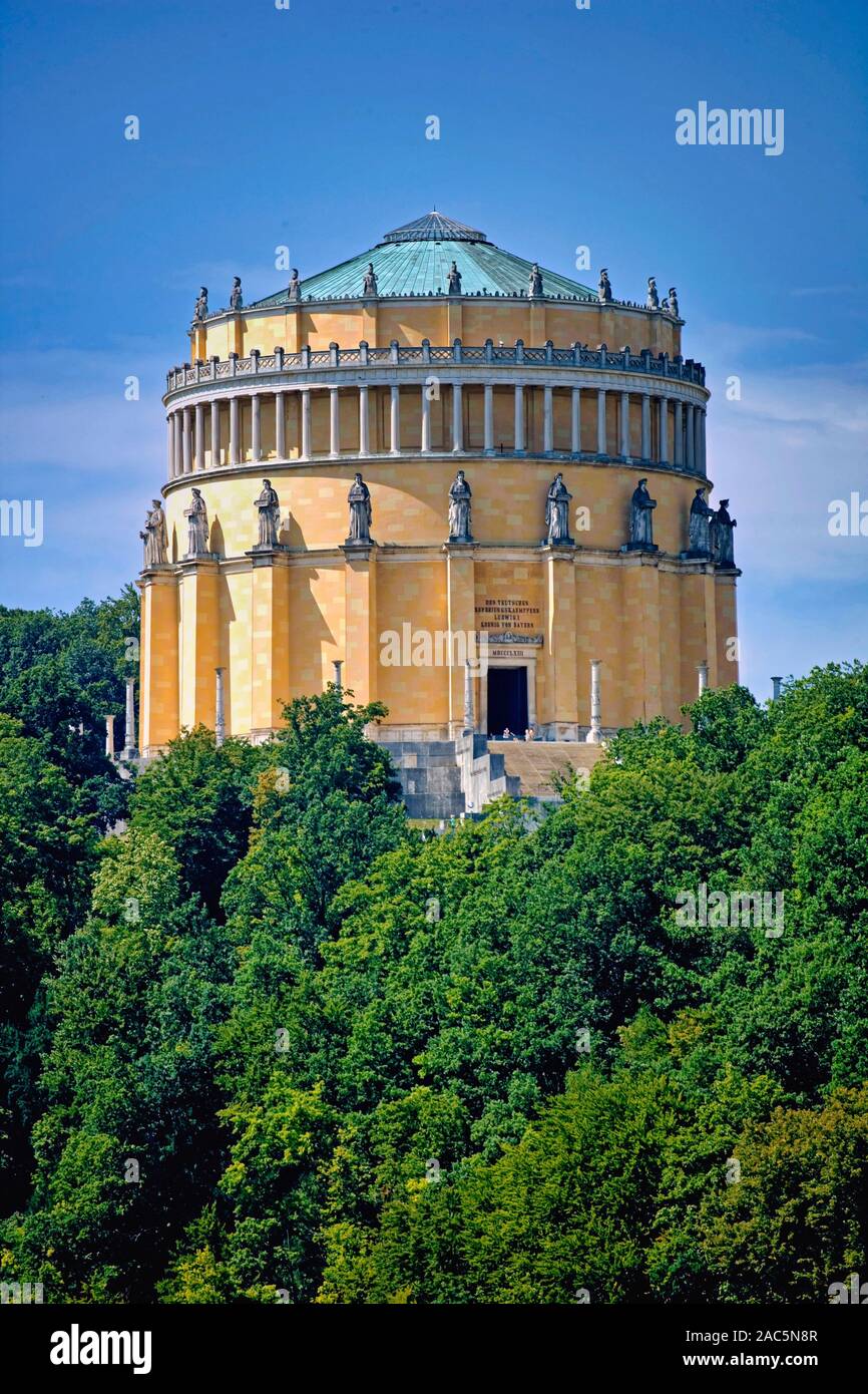 Befreiungshalle or Hall of Liberation, Mount Michelsberg, Kelheim, Lower Bavaria, Bavaria, Germany, Europe, 31. July 2008 Stock Photo