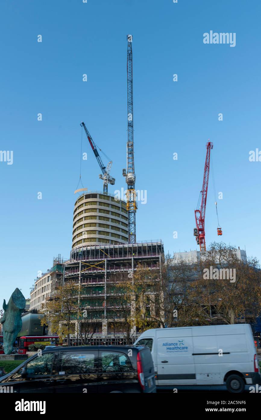 London construction cranes on the skyline Stock Photo Alamy