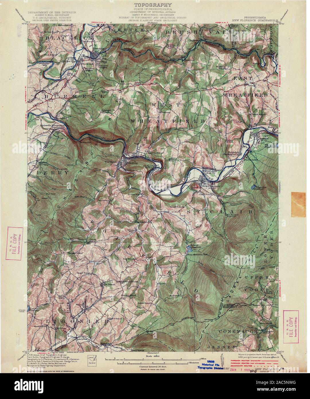 Map of florence pennsylvania hires stock photography and images Alamy